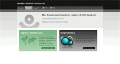 Desktop Screenshot of canada-venture-metz.com